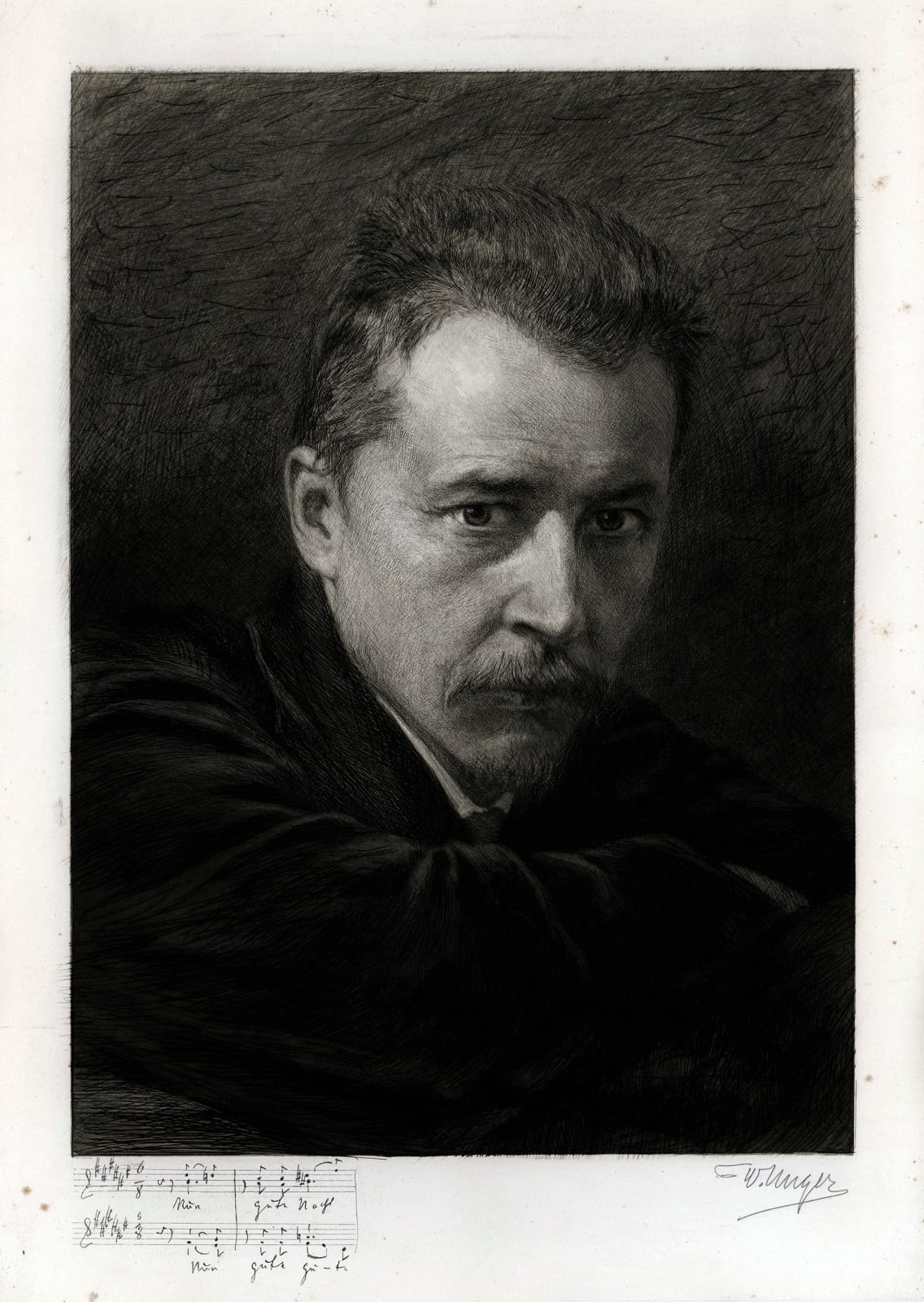 Wilhelm Unger, Portrait of the composer Hugo Wolf, 1890’s