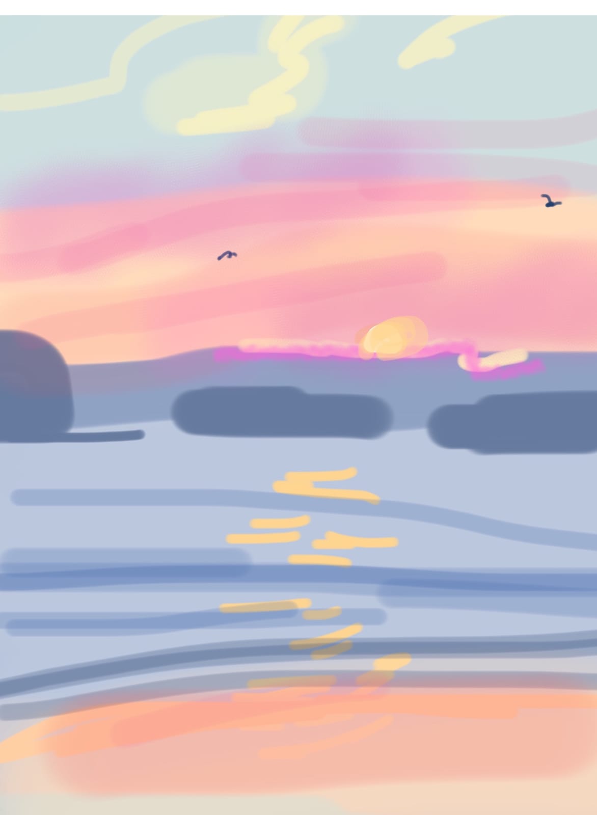 Hilary Doyle, Peaks Island Sunset, Maine, 2022