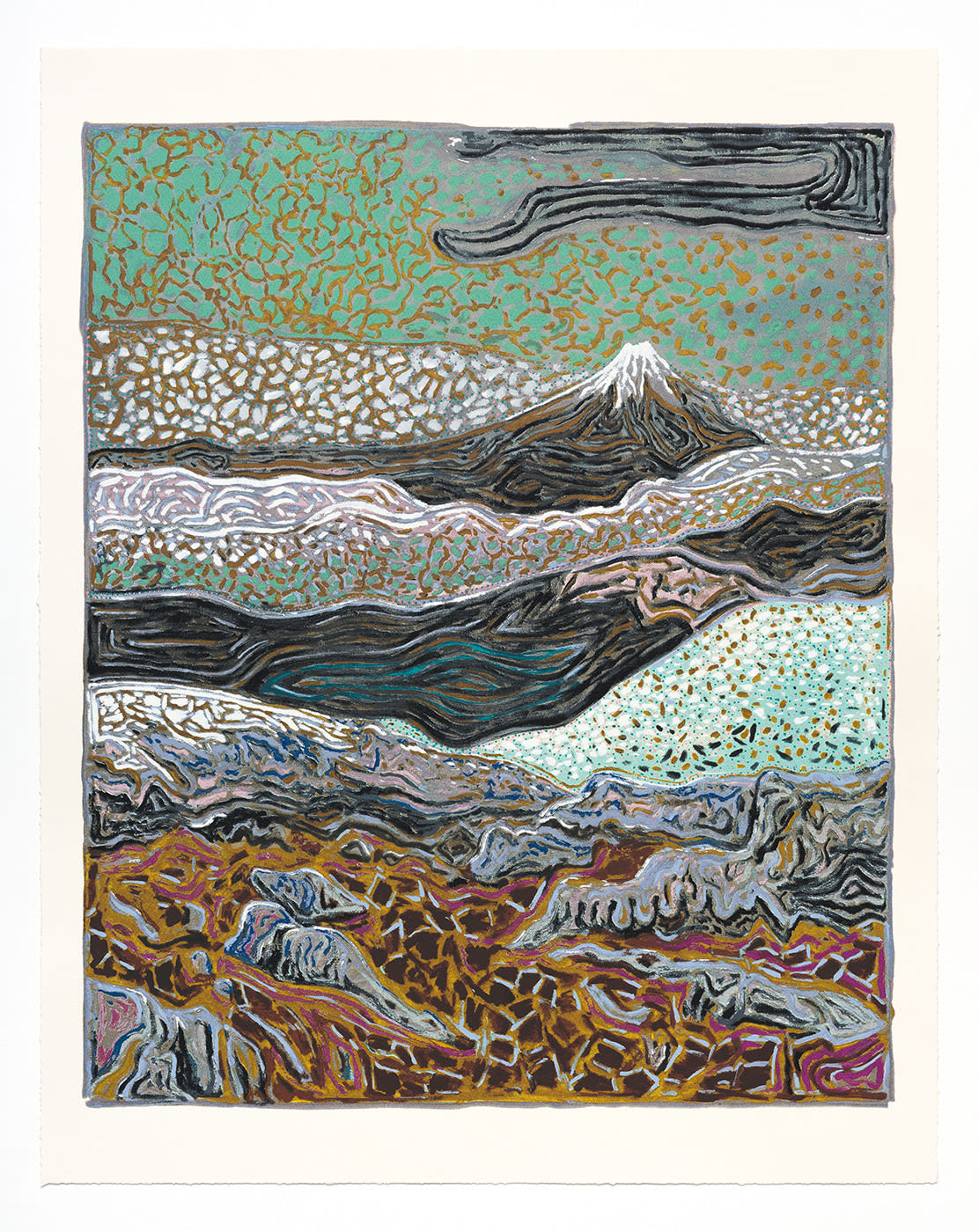 Billy Childish, volcano, 2022