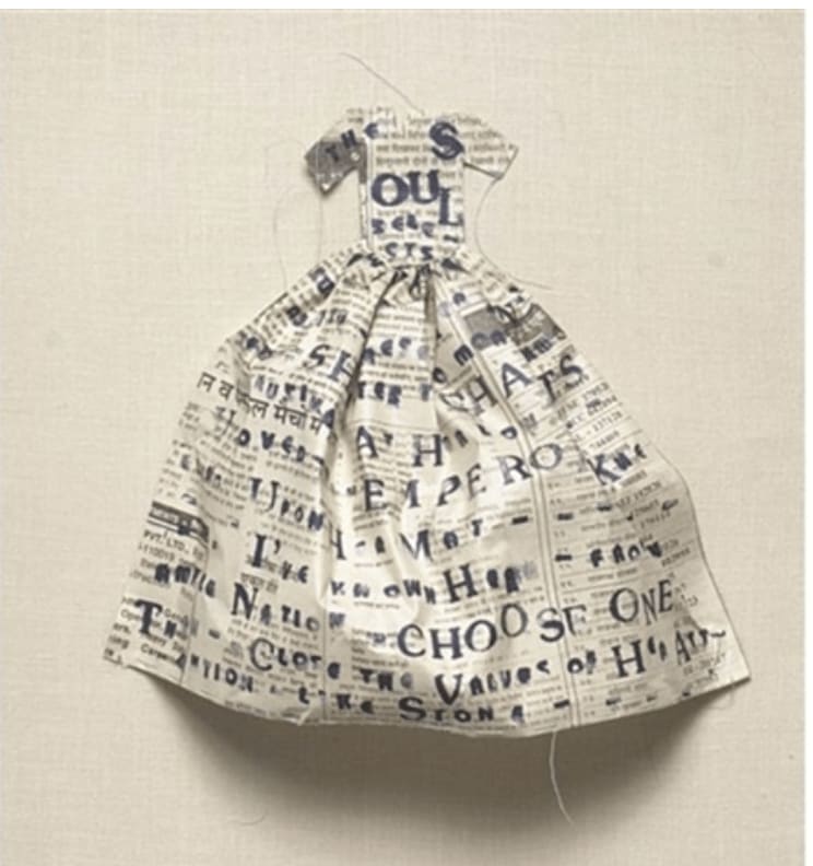 Lesley Dill, Poem Dress, The Soul selects her own society, 1993, 1993
