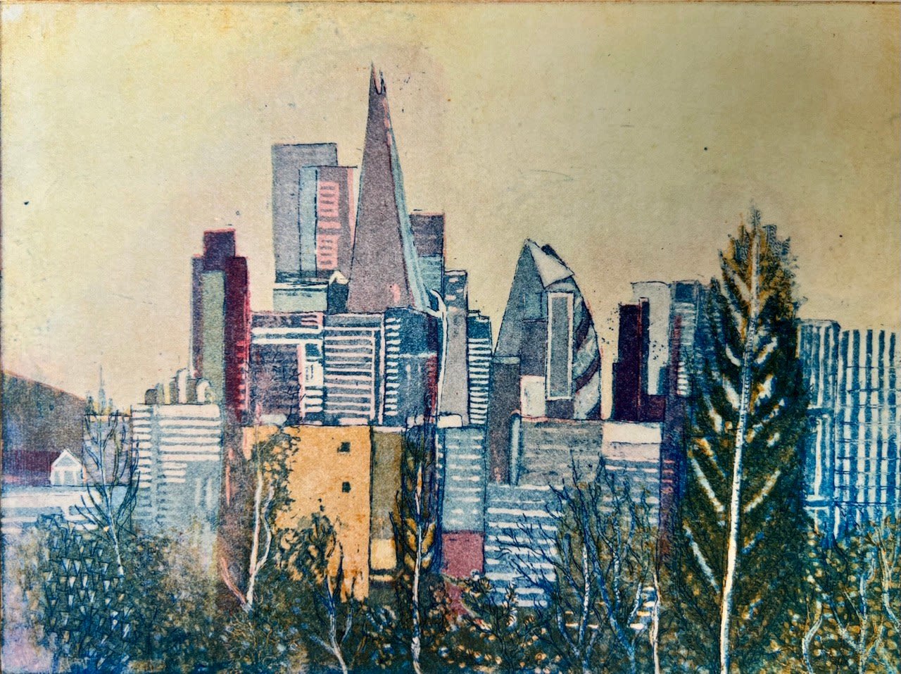 Karen Keogh RE, The Shard from Brockwell Park