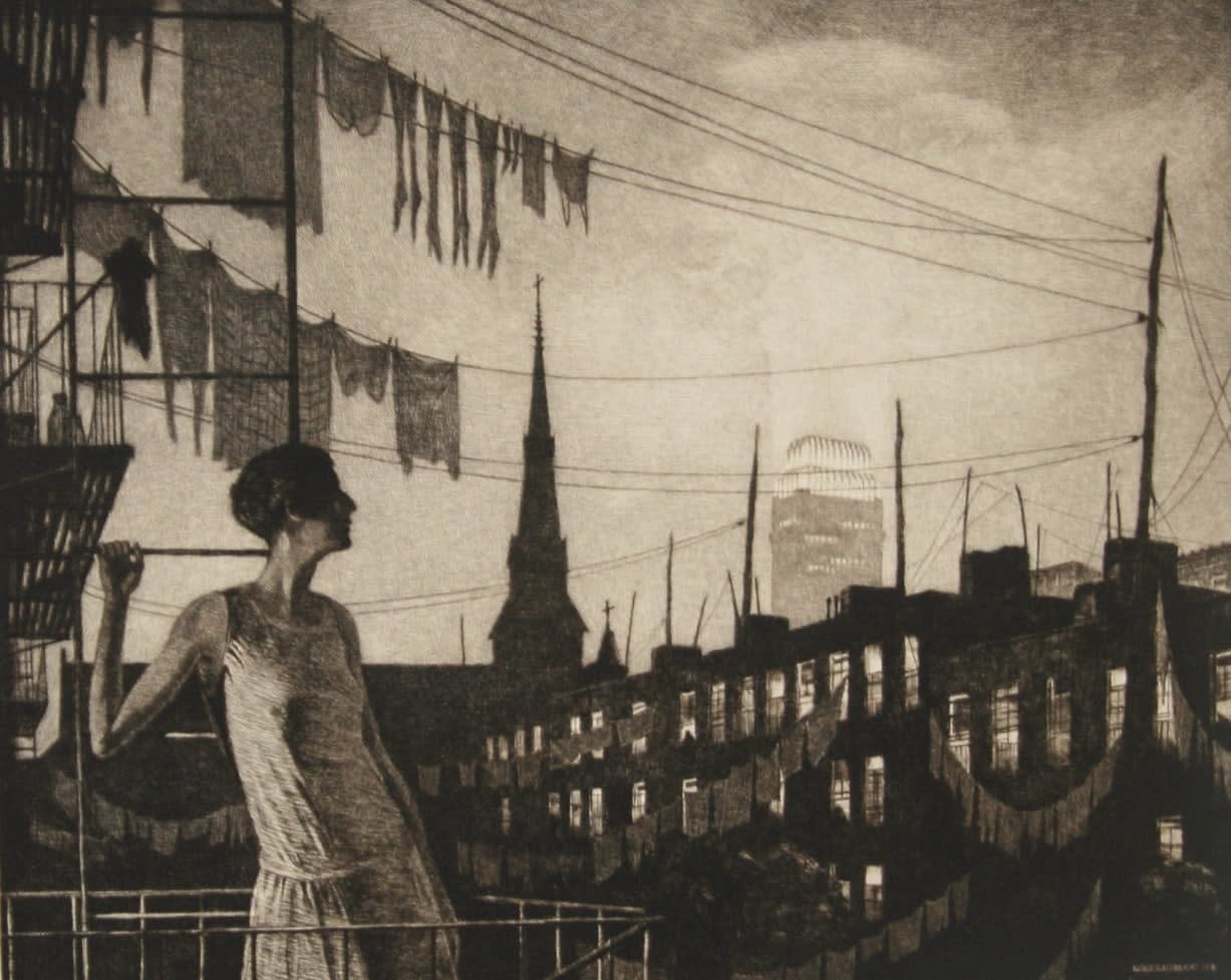 Martin Lewis, N.A., The Glow of the City, 1929