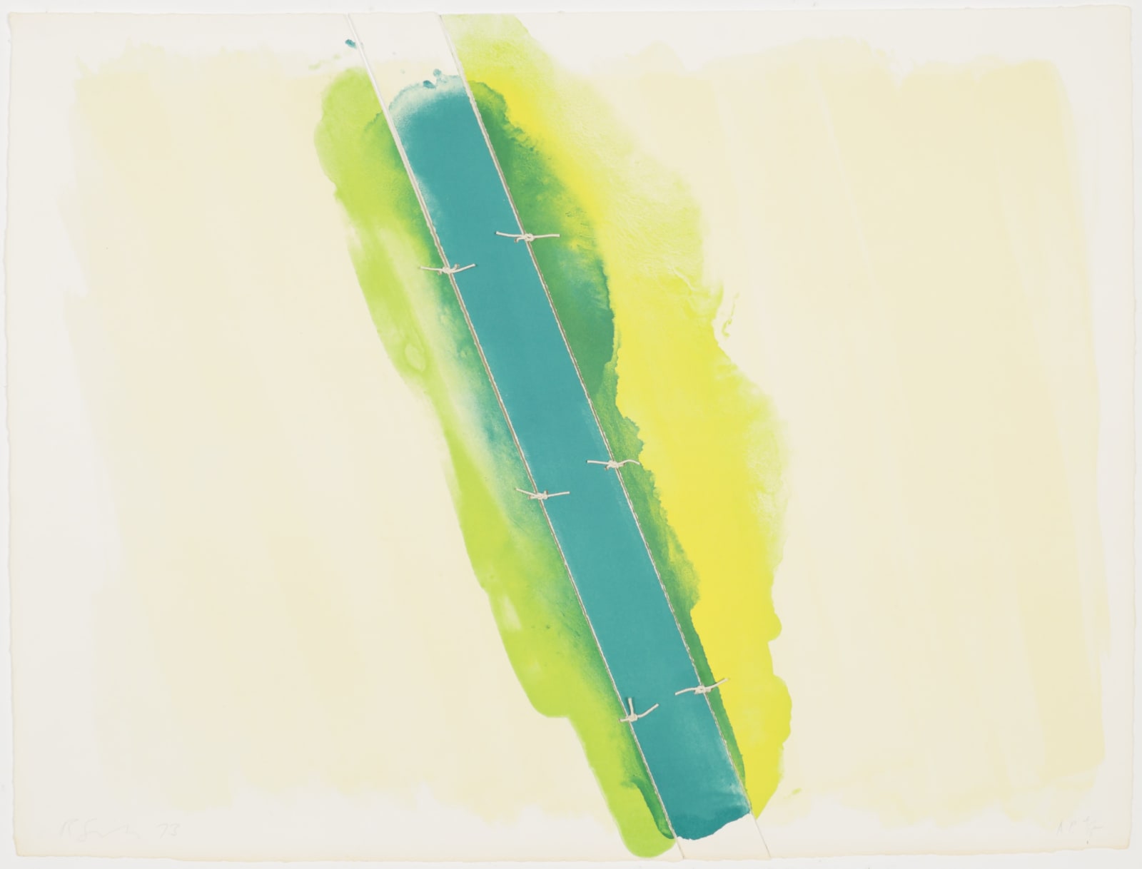 Richard Smith , Lawson Set I (green tied in 3 sections), 1973