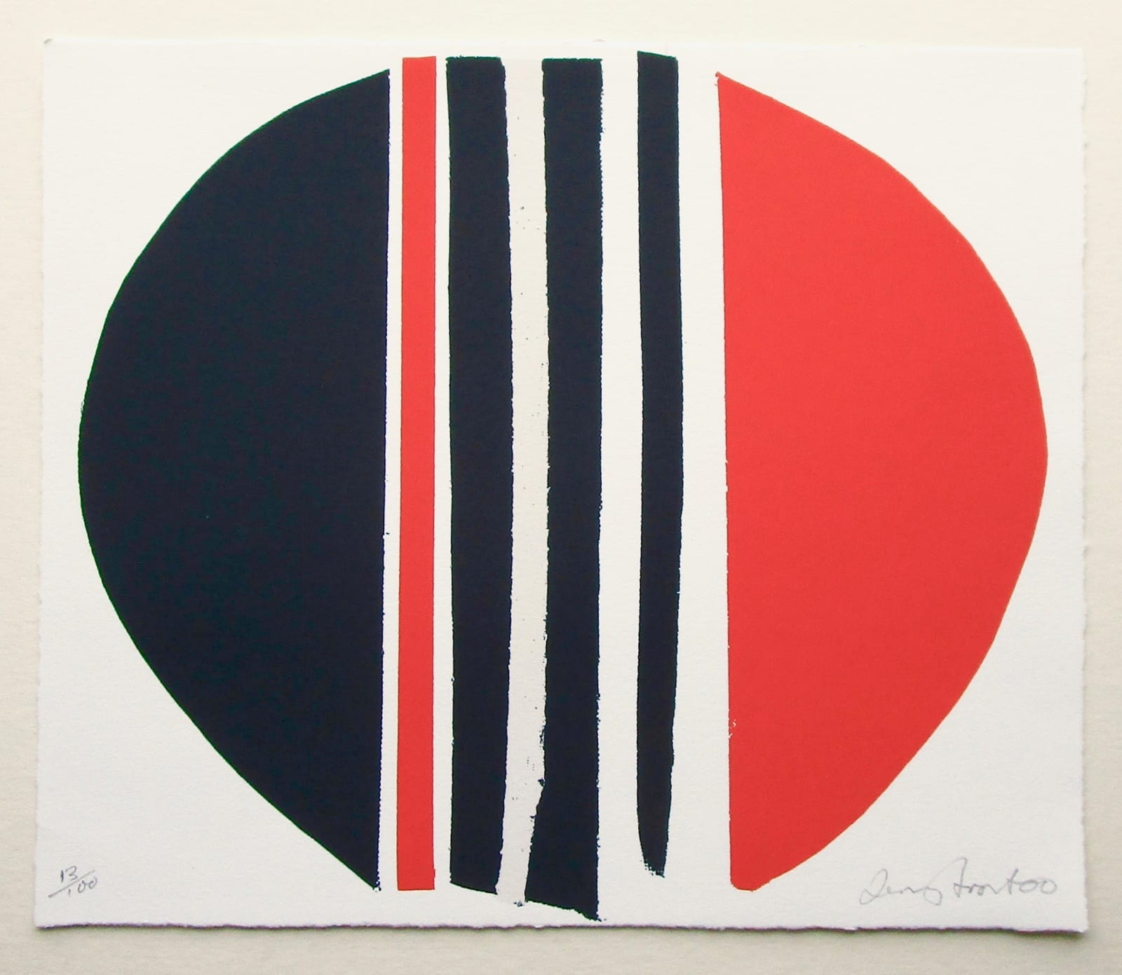 Terry Frost, Red, Black and White with Cream, 2000