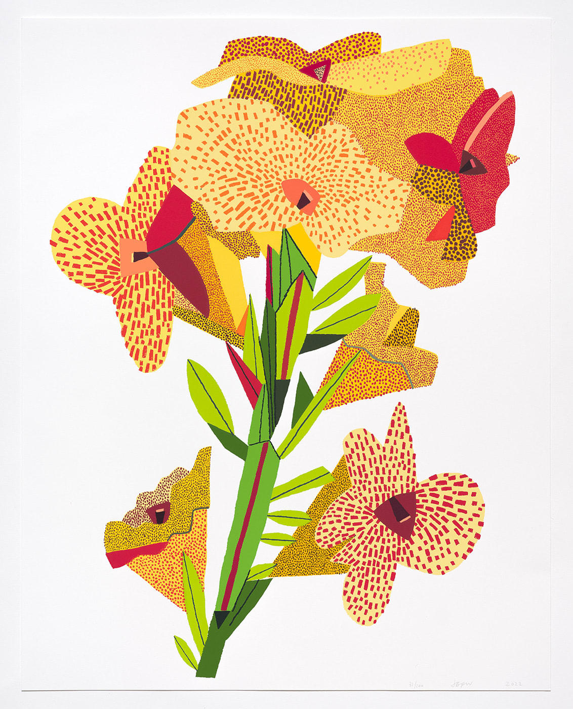 Jonas Wood, Yellow Flower, 2022
