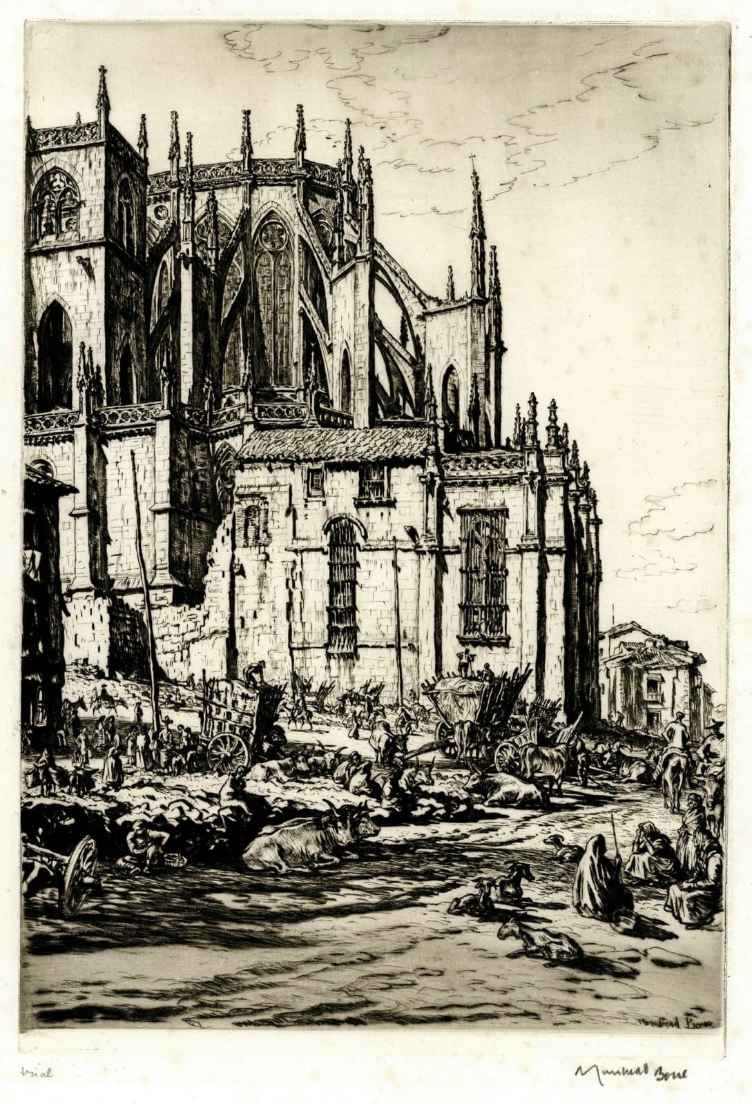 Muirhead Bone, The Apse, Léon Cathedral, Spain, 1932