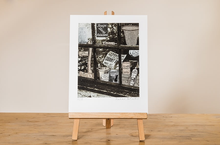 Peter Blake, Peter Blake, Under Milk Wood fine leather binding with 3 signed original prints: The Afternoon Buzzes, Hoofing Bloomered in the Moon & Mrs Organ Morgan's General Shop, 2013