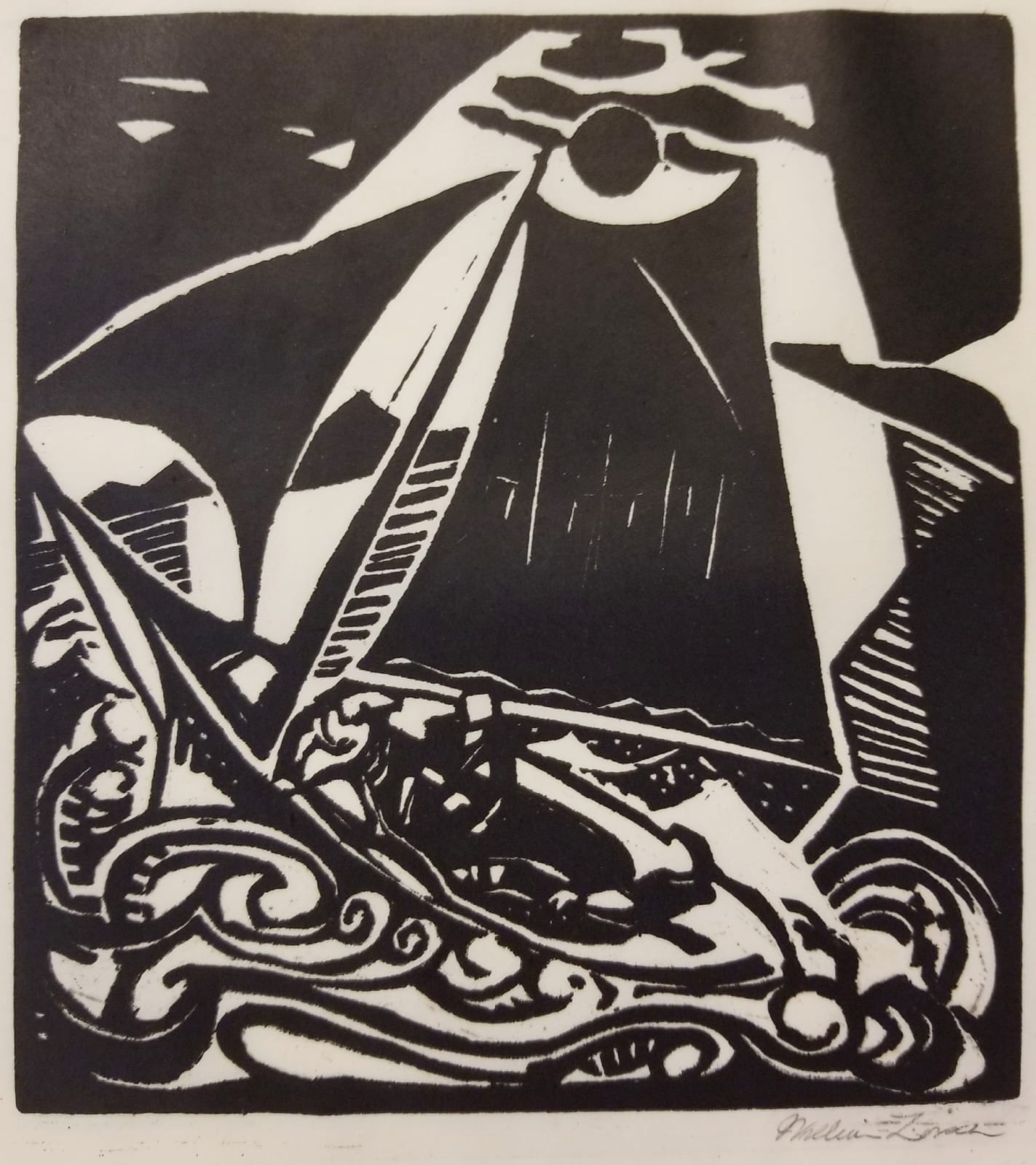 William Zorach, Sailboat, 1919