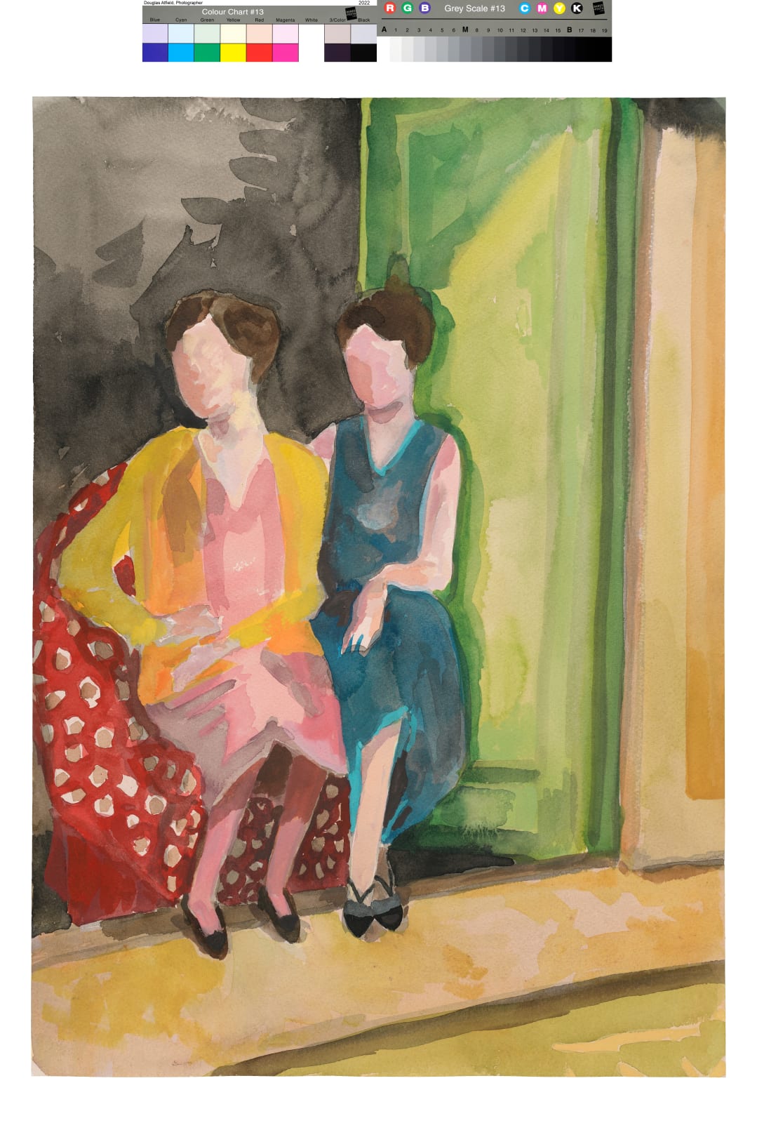 Lottie Cole, Mina Loy & Djuna Barnes, Friends in the doorway, 2022