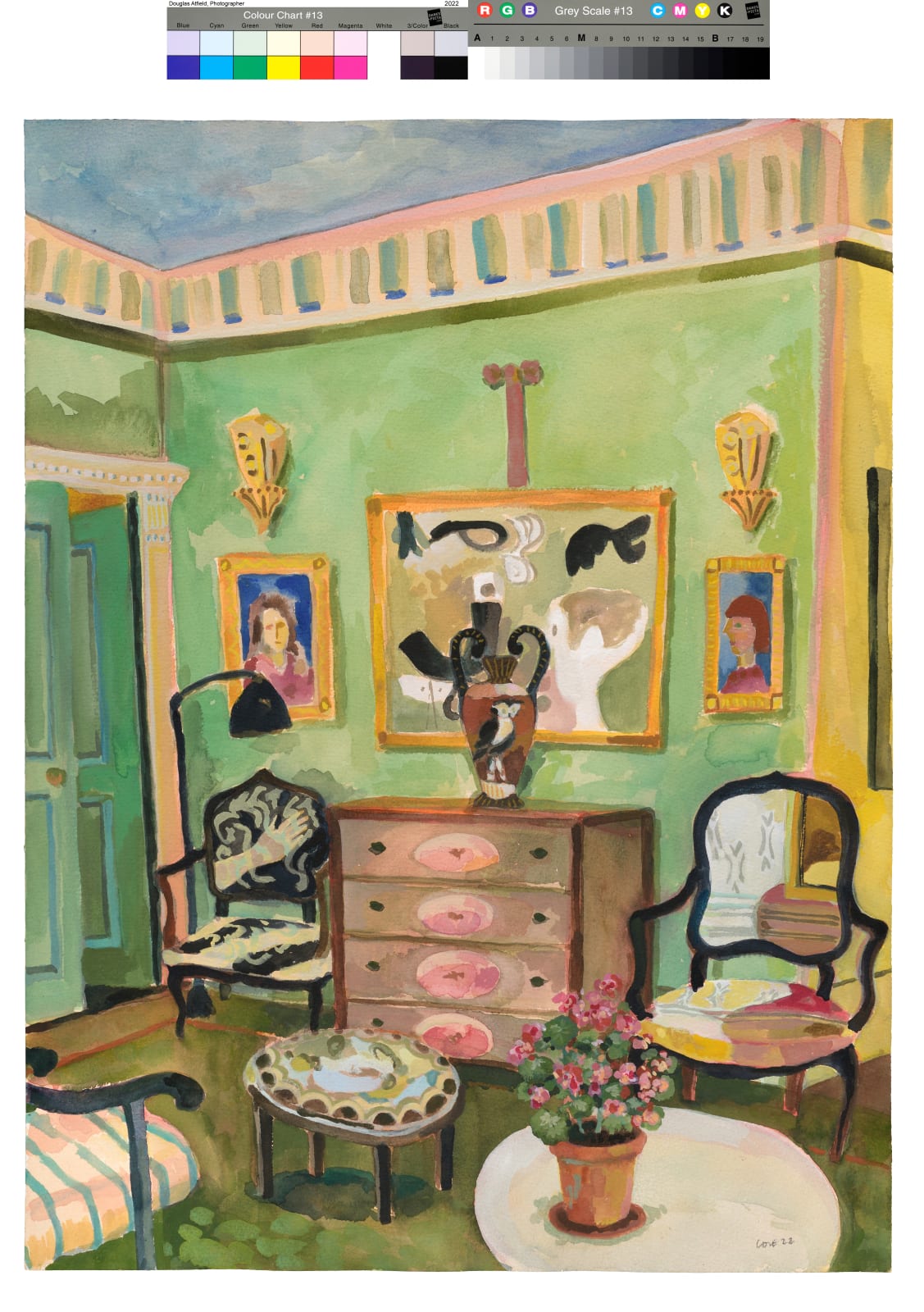 Lottie Cole, Interior with Agnes Martin, Alice B, 2022