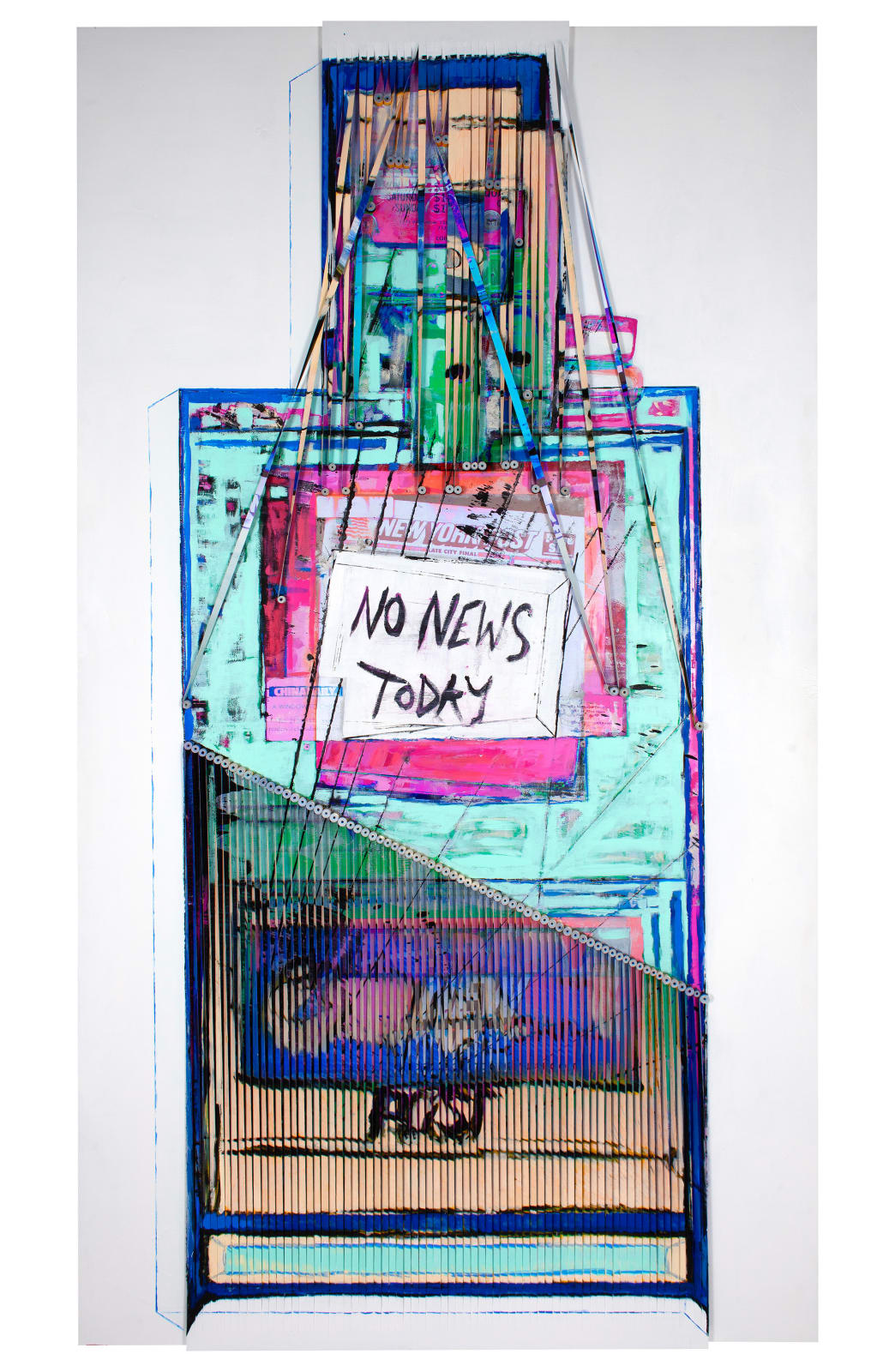 Piers Bourke, No News Today - Light Green Yellow, 2025