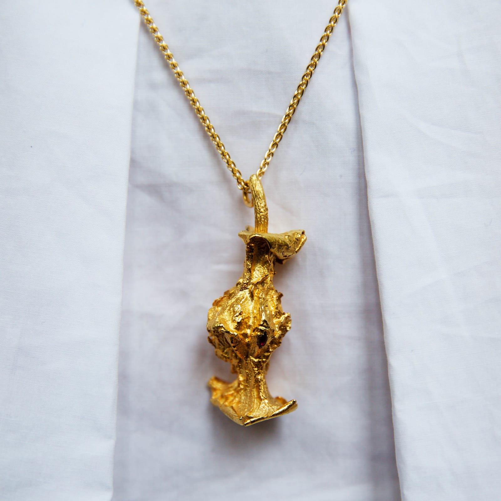 Gavin Turk, Ten Commandments, Apple Core (Fixed Stalk) Pendant, 2014
