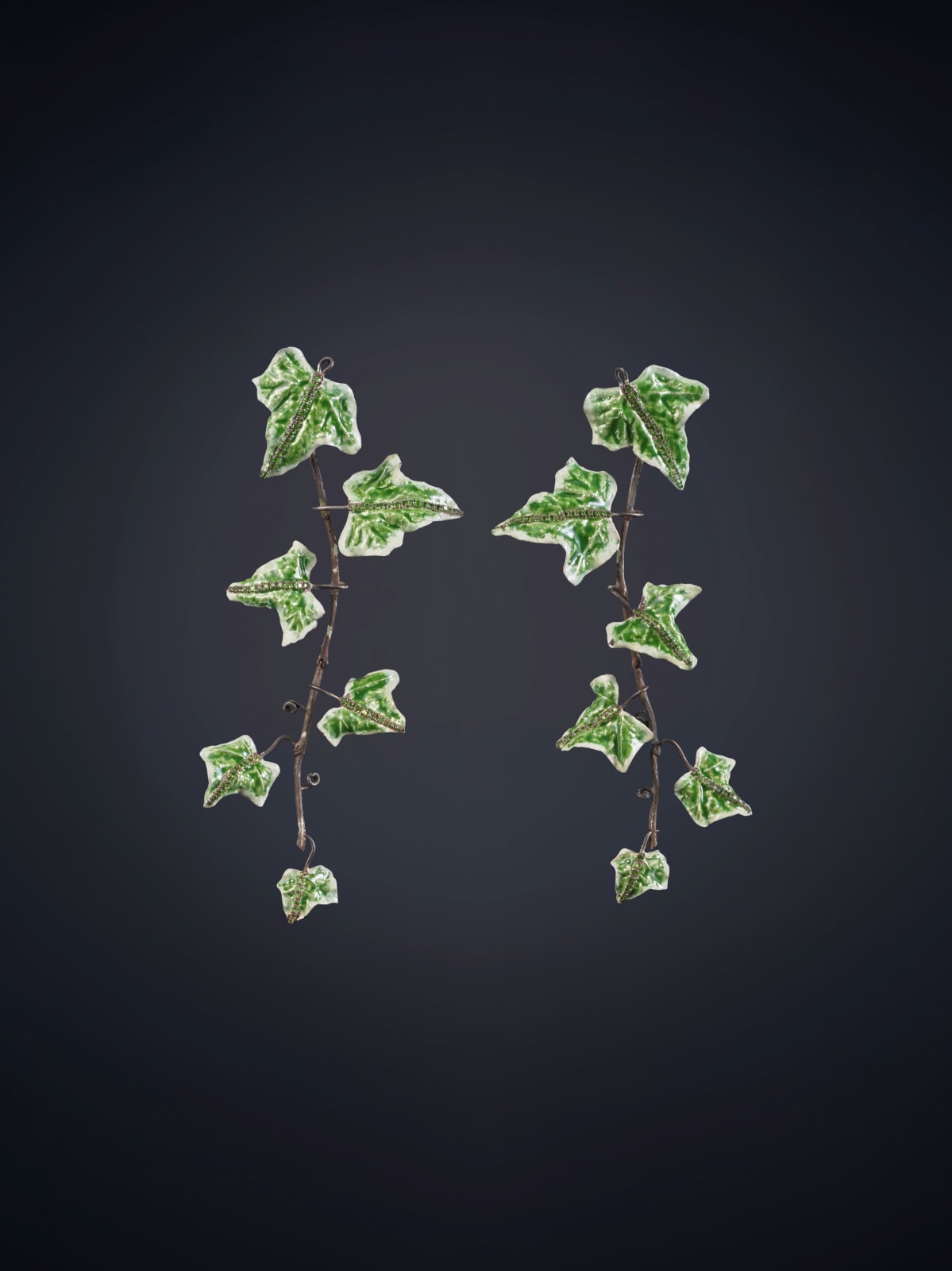 Luz Camino, Green Ivy Earrings