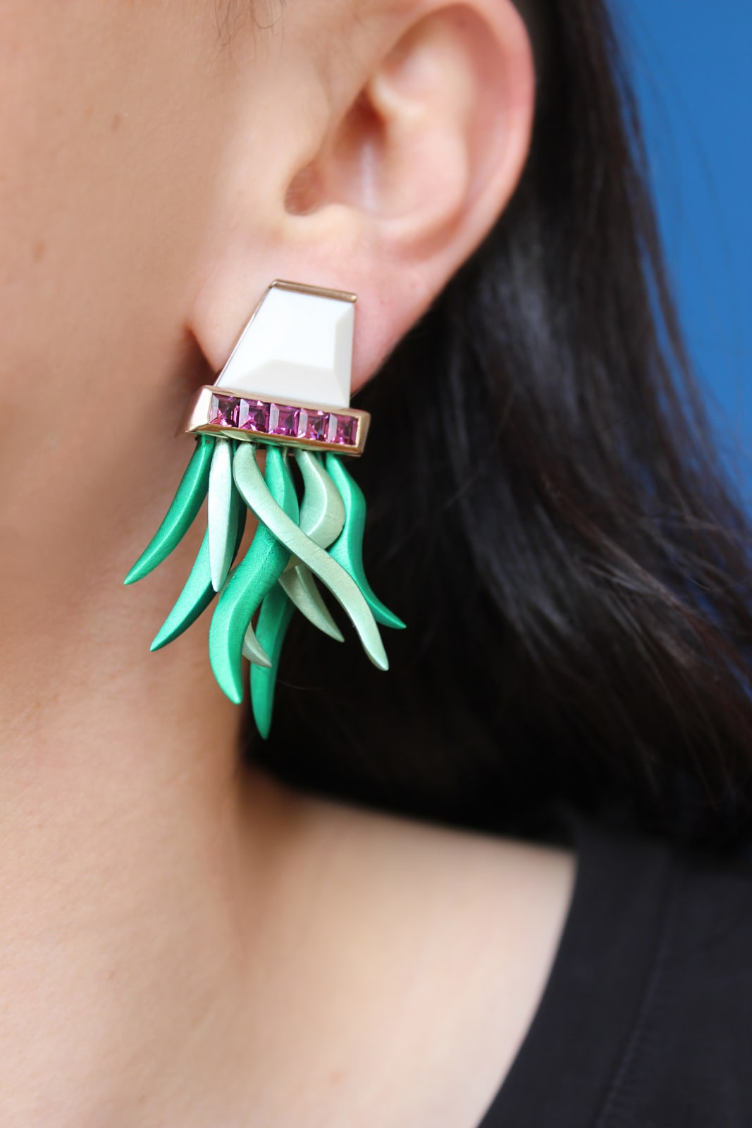 Cora Sheibani, Large Fern Earrings 2