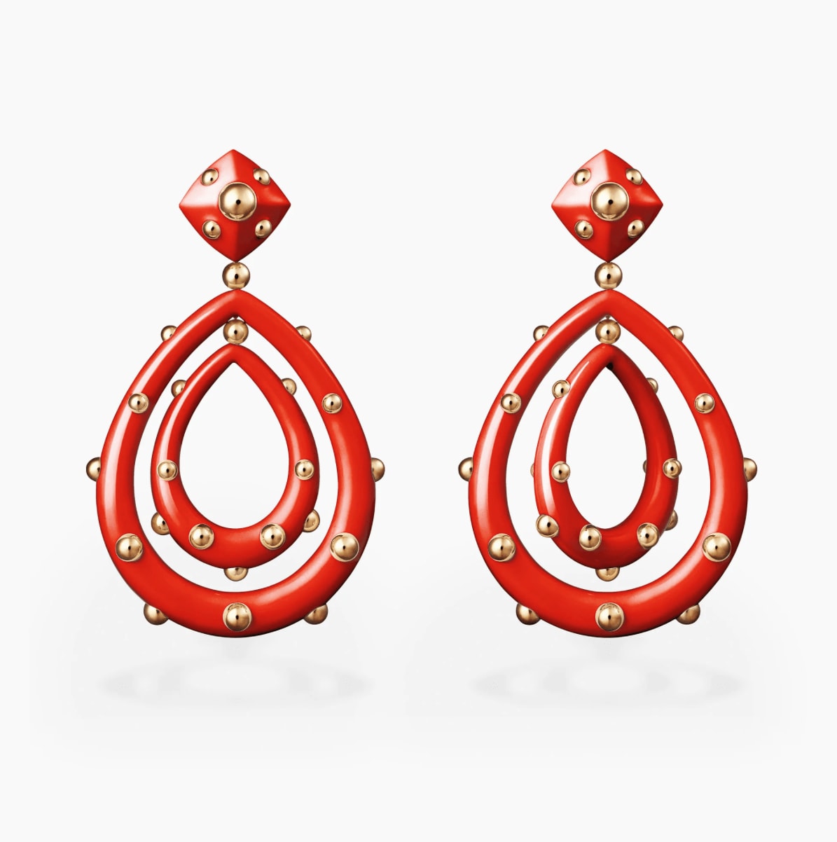 Giorgio B, Red Goccia earrings