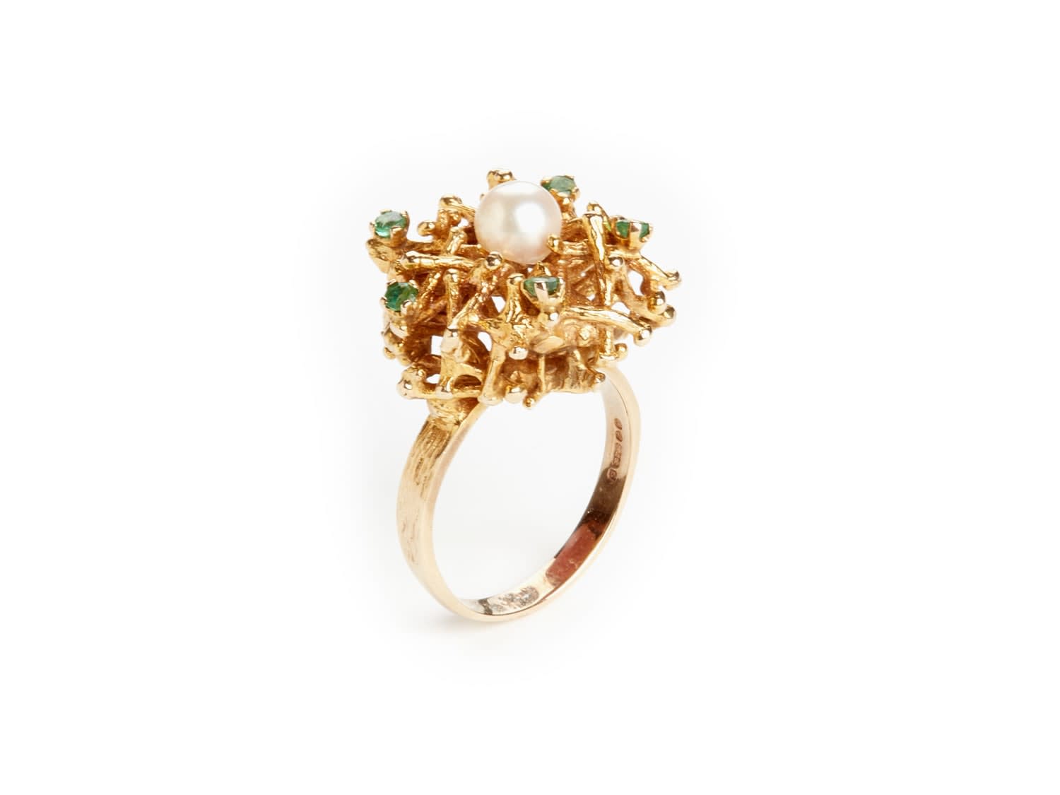Hooper Bolton, Emerald & Pearl Ring, 1970