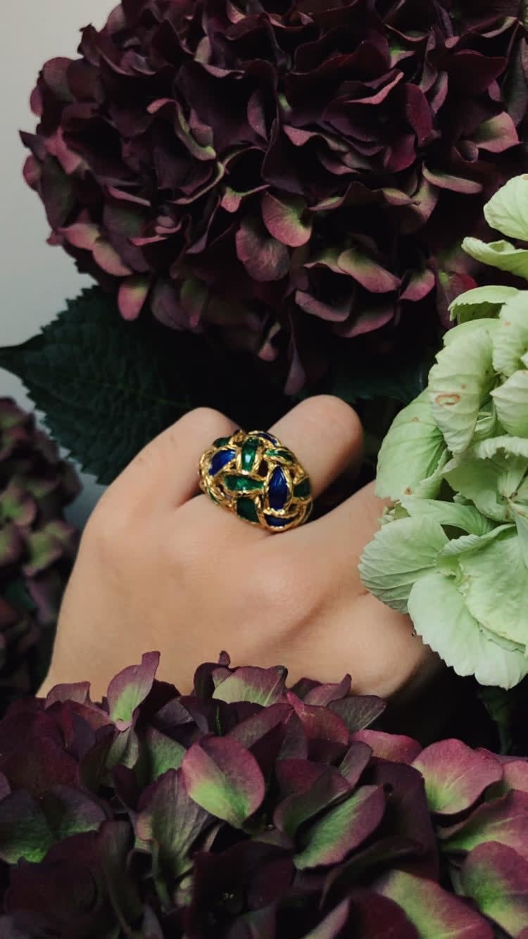 Kutchinsky, Enamel Ring, 1967
