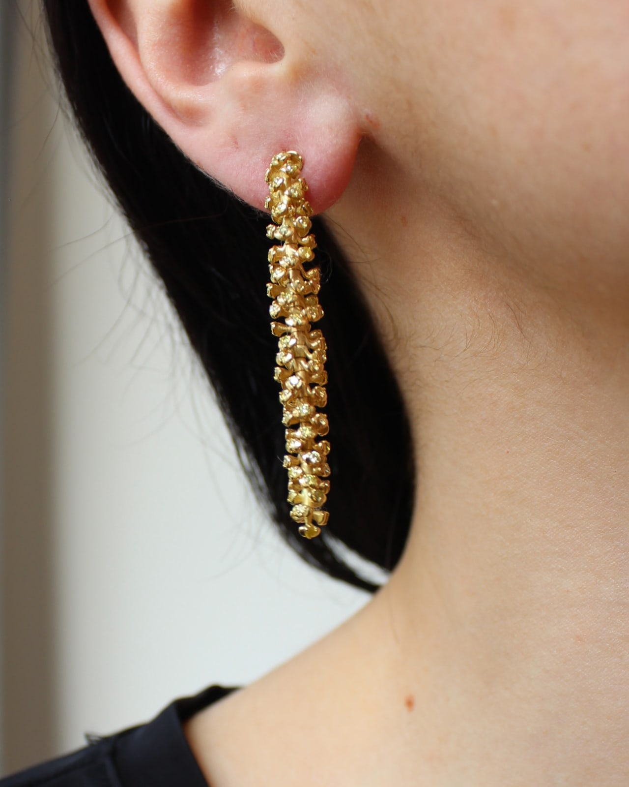 Christopher Thompson Royds, Catkin Diamond Single Drop Earrings, 2024