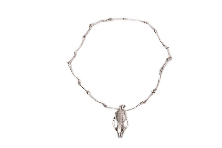 Tim Noble and Sue Webster, Rat Skull pendant with Bone Necklace, 2011