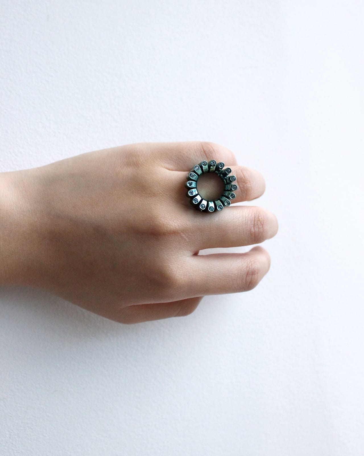 Flora Bhattachary, Lakshmi Glow Ring (Persian Blue)