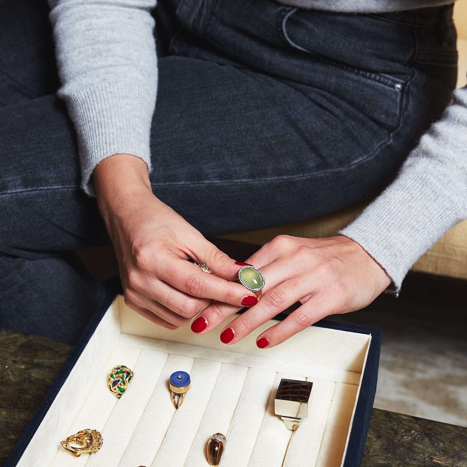Unknown, Tiger's Eye & Diamond Ring, c. 1970