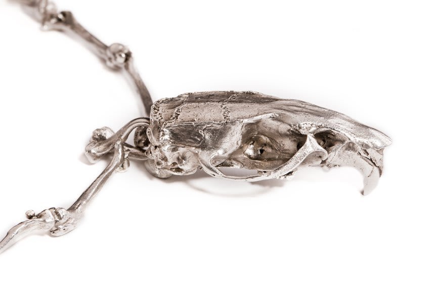 Tim Noble and Sue Webster, Rat Skull pendant with Bone Necklace, 2011