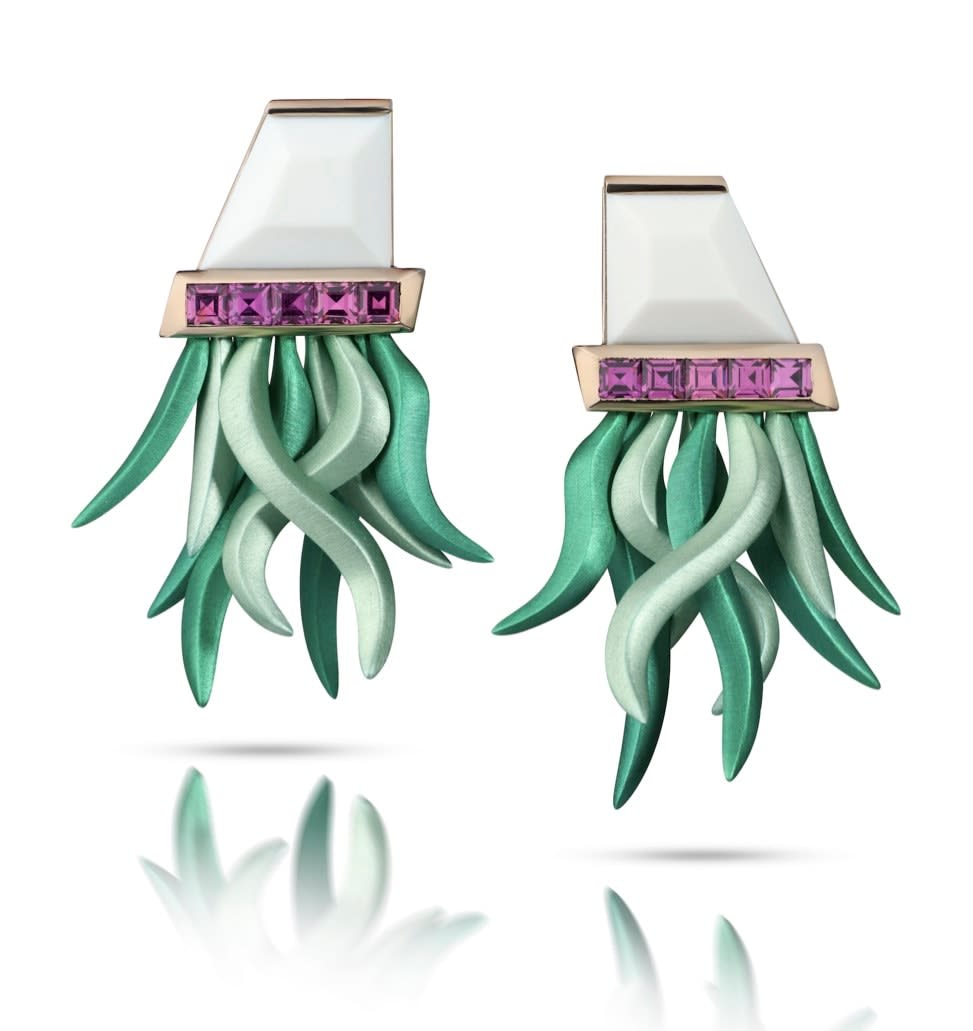 Cora Sheibani, Large Fern Earrings 2