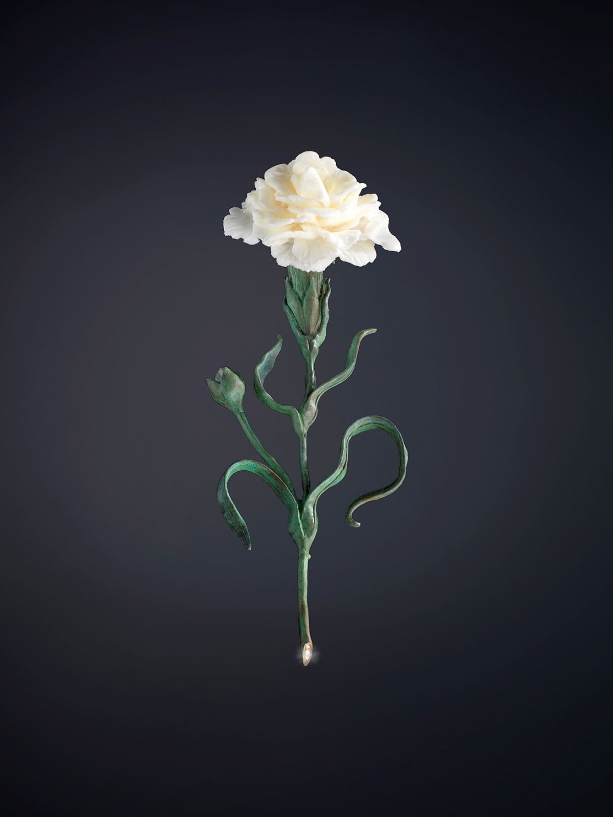 Luz Camino, White Carnation Brooch
