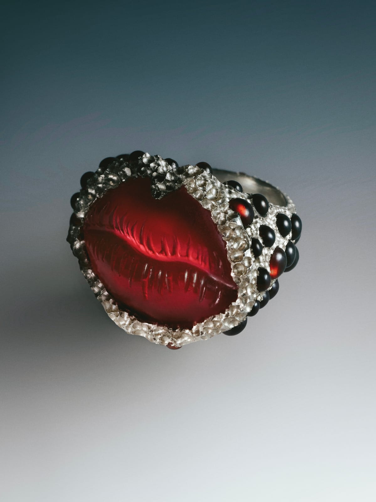 Martina Kocianova, Bleeding Lip Ring, 2025