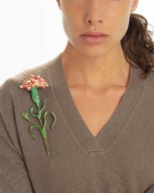 Luz Camino, Multicolor Carnation Brooch