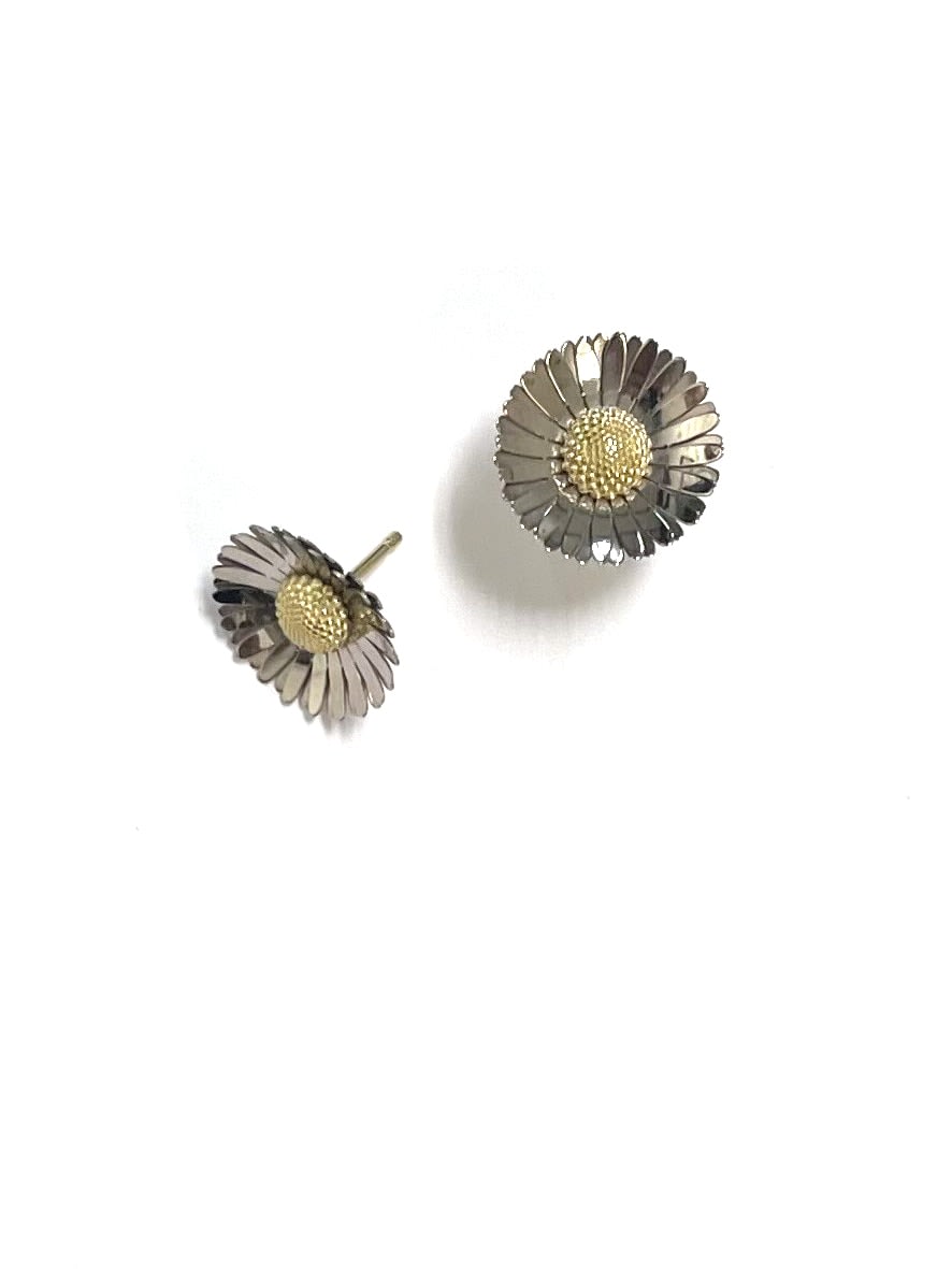 Christopher Thompson Royds, All gold Daisy open studs, 2021