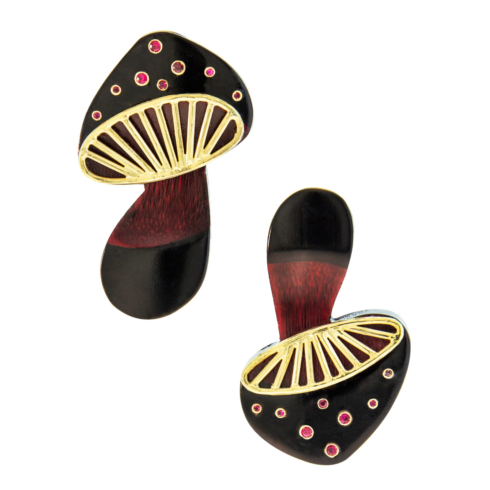 Silvia Furmanovich, Mushroom Wood Earrings