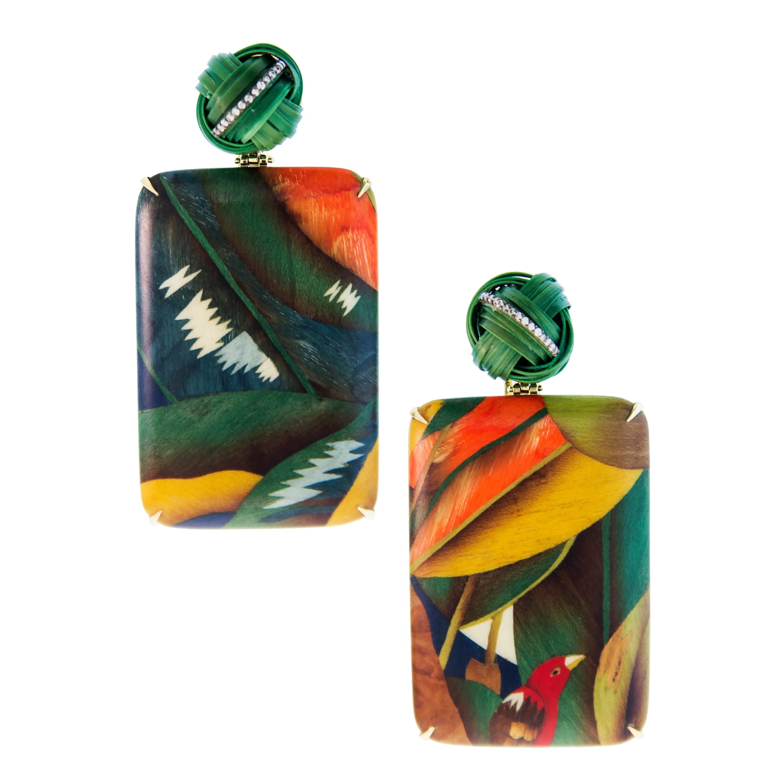 Silvia Furmanovich, Marquetry Earrings