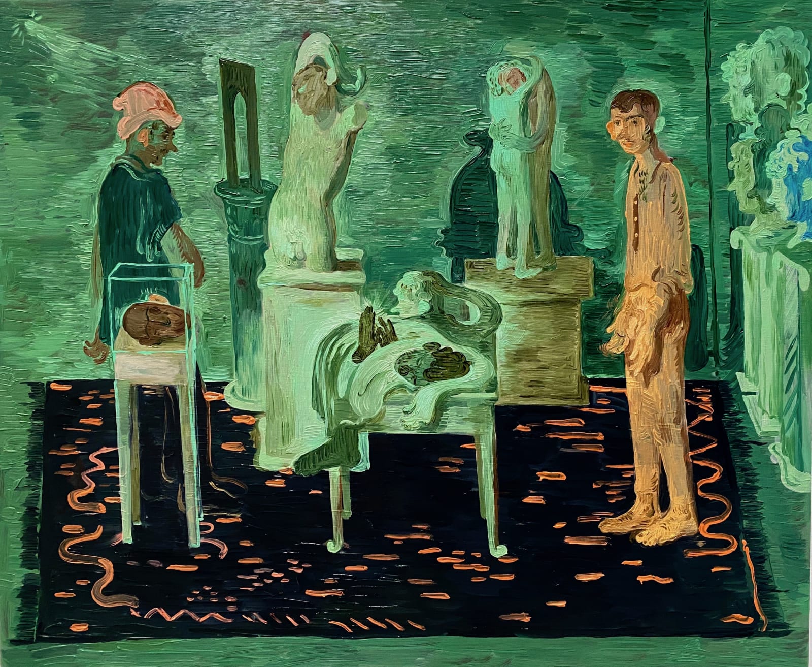 Salman Toor, Art Room, 2020