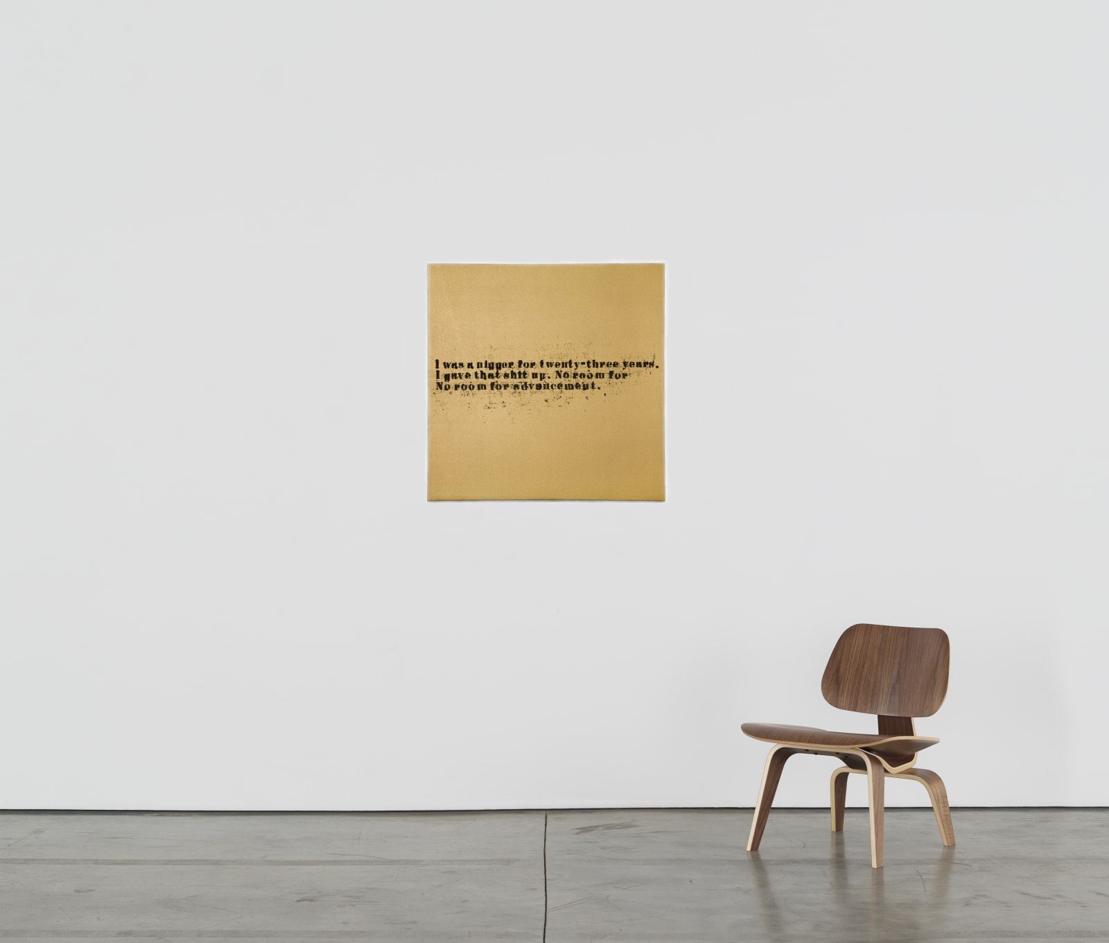 Glenn Ligon, No Room (Gold) #18, 2007