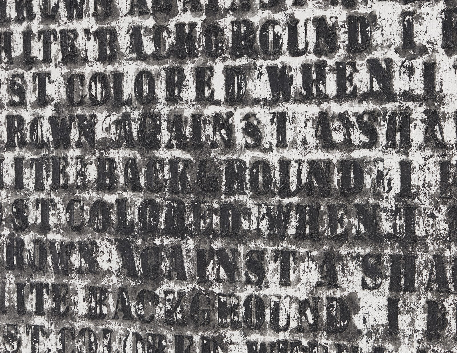 Glenn Ligon, Untitled (study for large untitled (I Feel Most Colored When I Am Thrown Against A Sharp White Background)), 1990