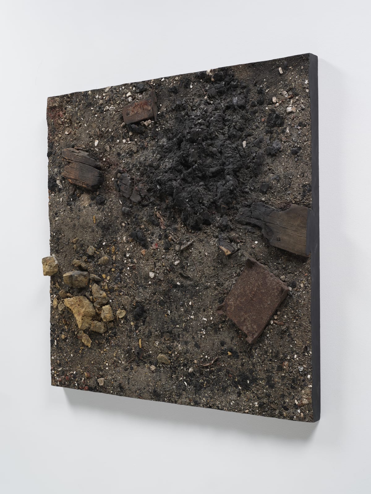 Boyle Family, Demolition Fire Study with Lock and Trivet, 1989
