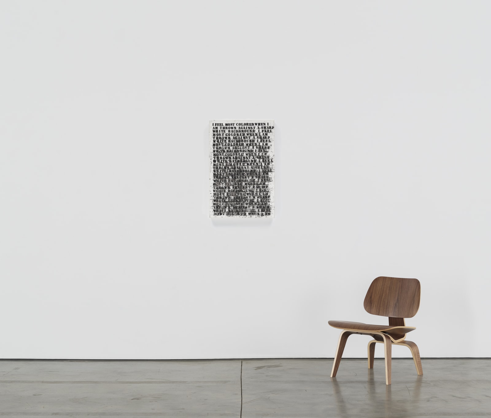 Glenn Ligon, Untitled (study for large untitled (I Feel Most Colored When I Am Thrown Against A Sharp White Background)), 1990
