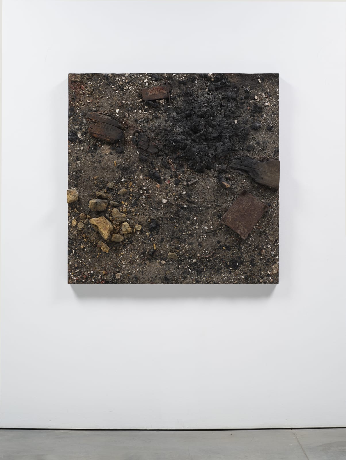 Boyle Family, Demolition Fire Study with Lock and Trivet, 1989