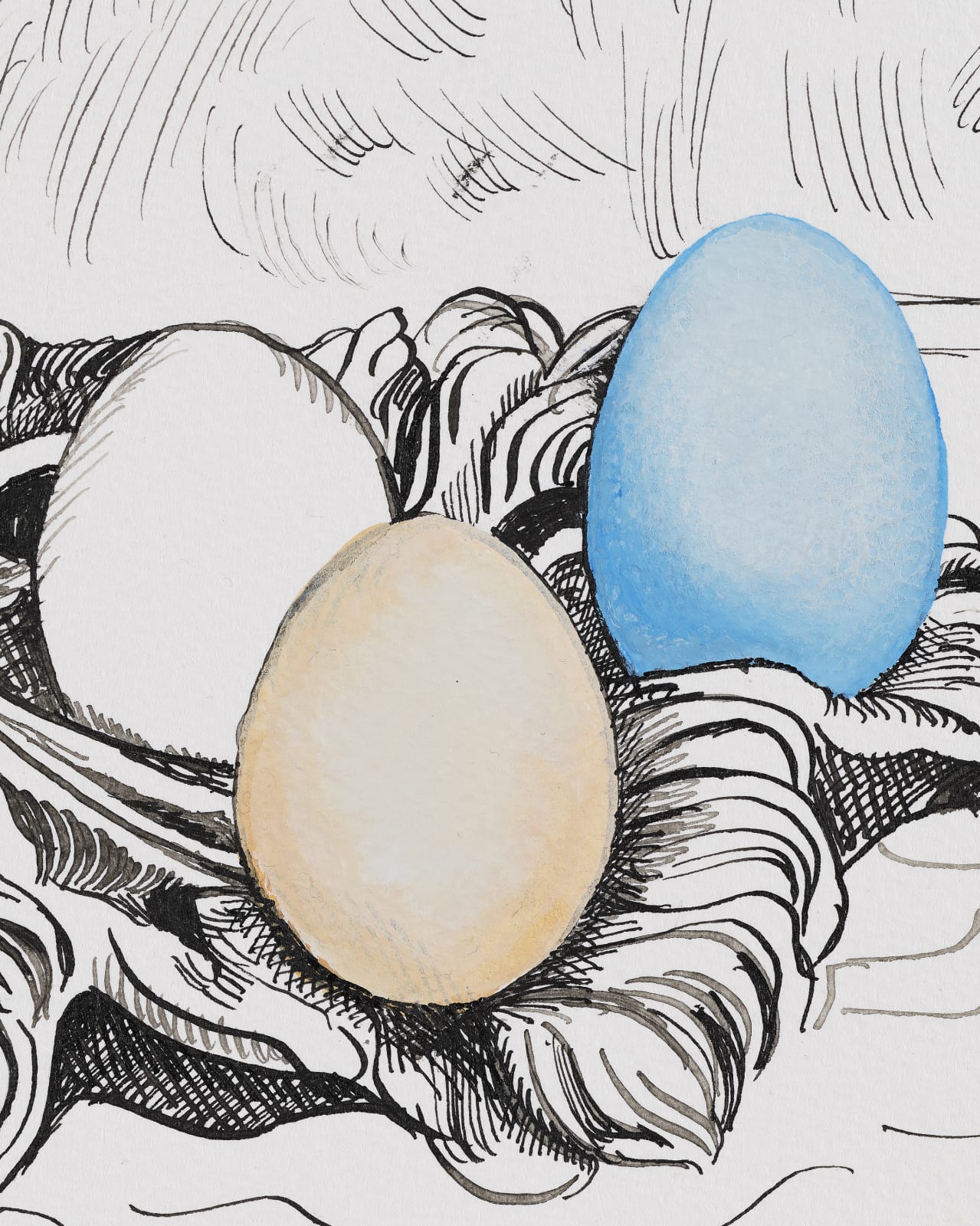 Allison Katz, Study for The Cockfather, 2020