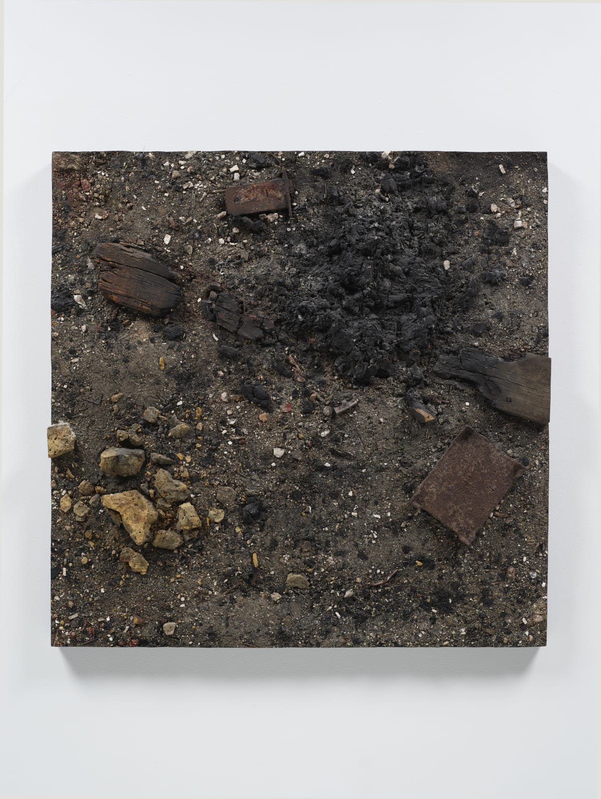 Boyle Family, Demolition Fire Study with Lock and Trivet, 1989