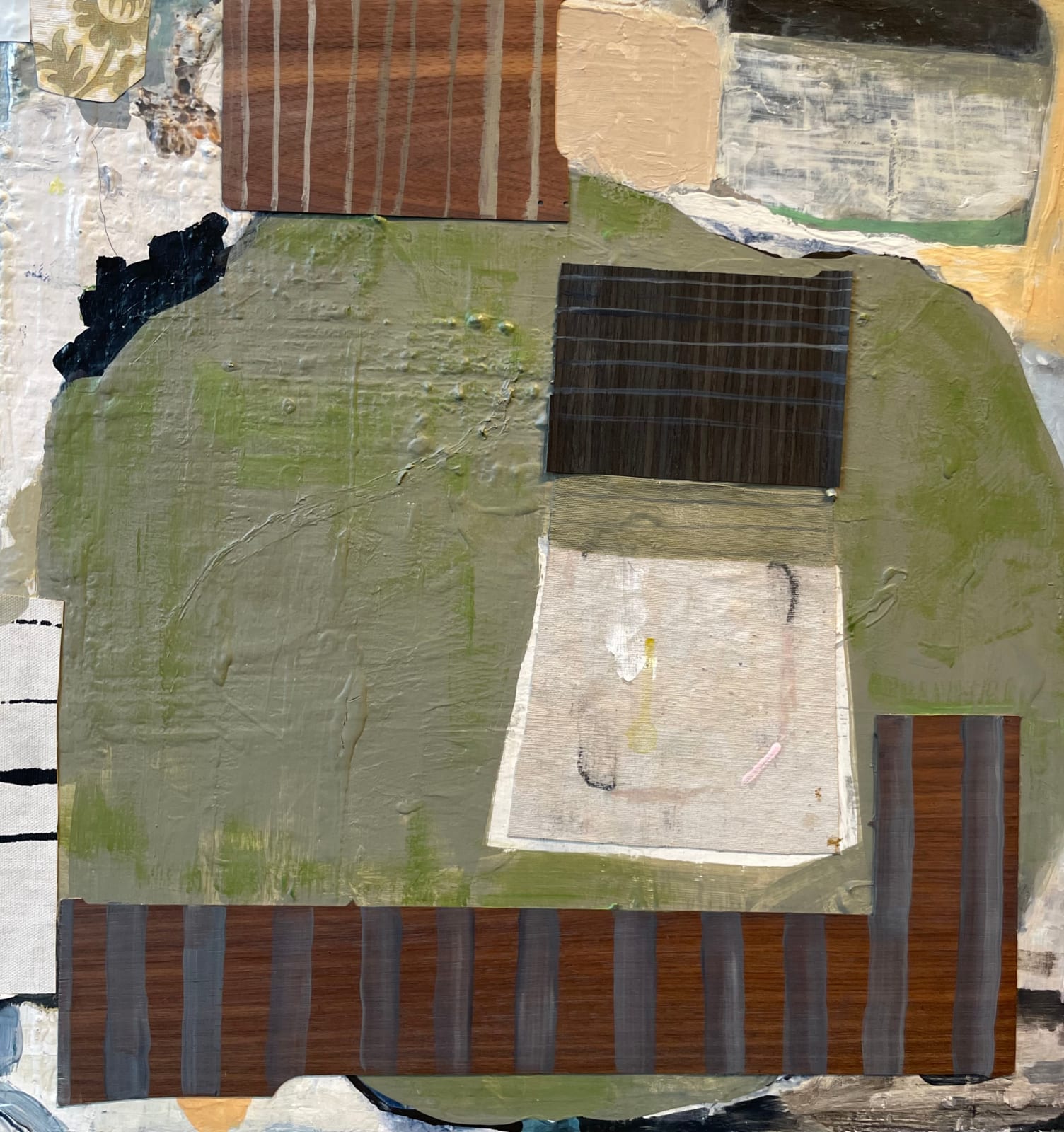 MARYANN PULS, Painting with Painted Wood Veneer Elements, 2022