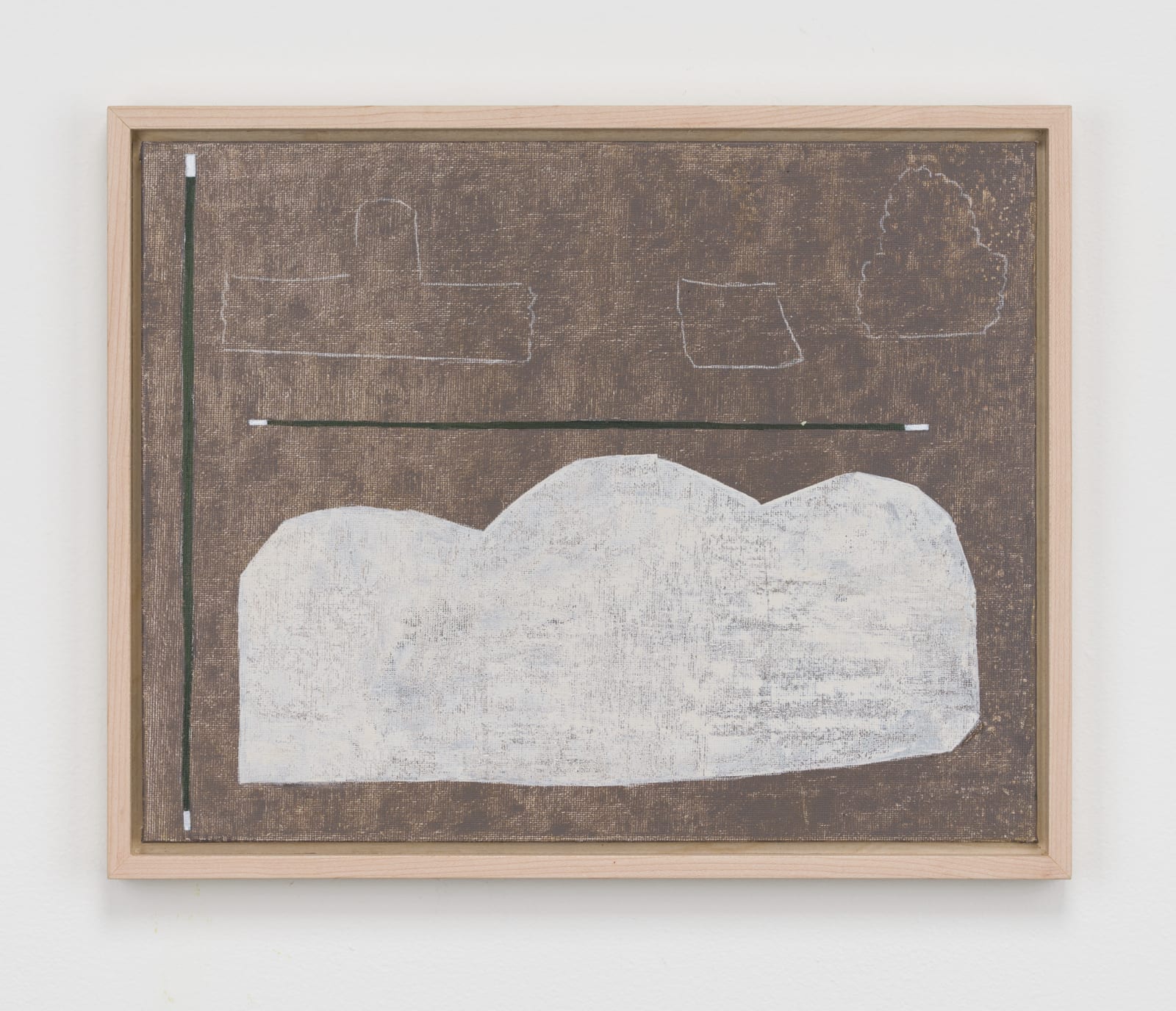 MARYANN PULS, White Shape with Outlines Above, 2022