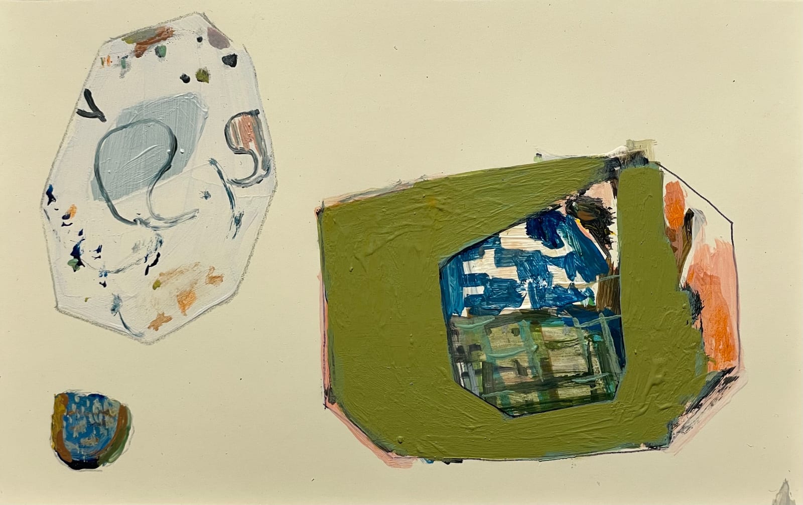 MARYANN PULS, Small Painting of 3 Shapes, 2024