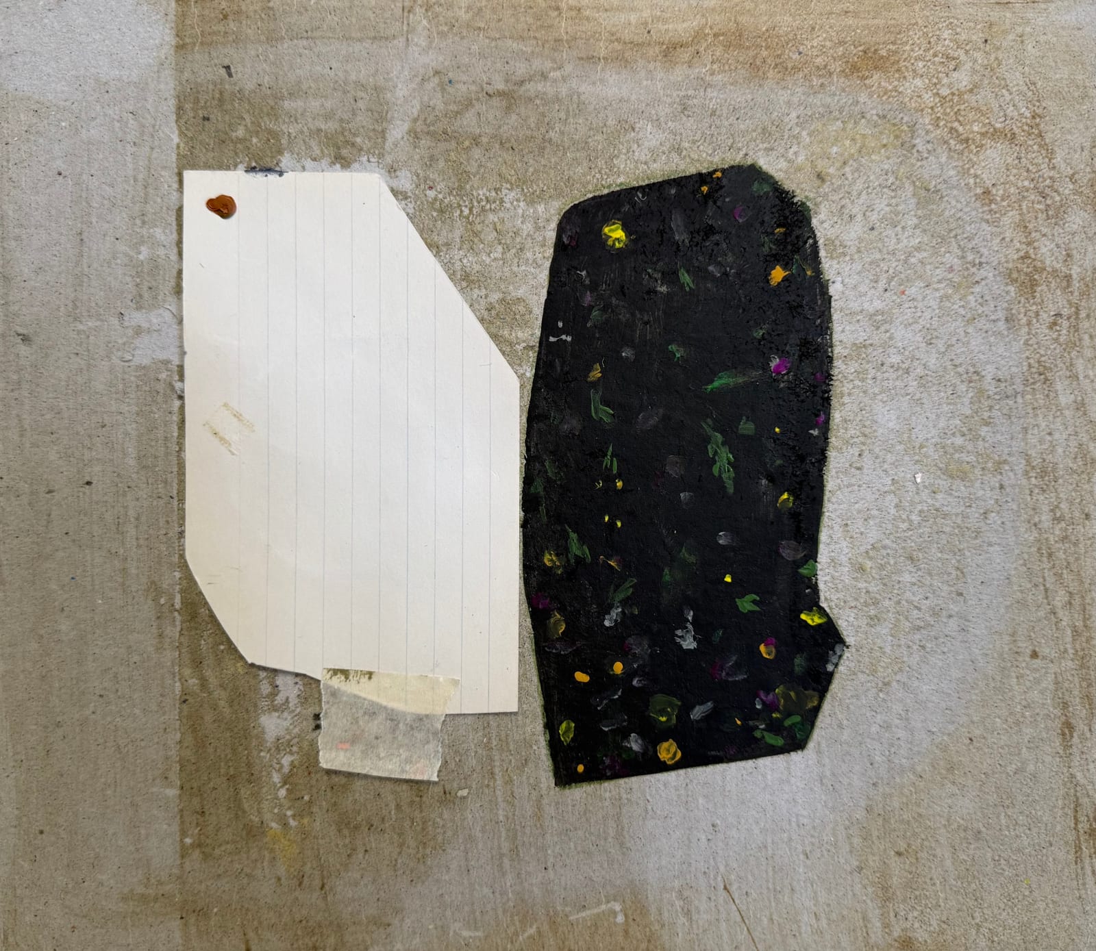 MARYANN PULS, Note Paper and Painted Shape, 2025