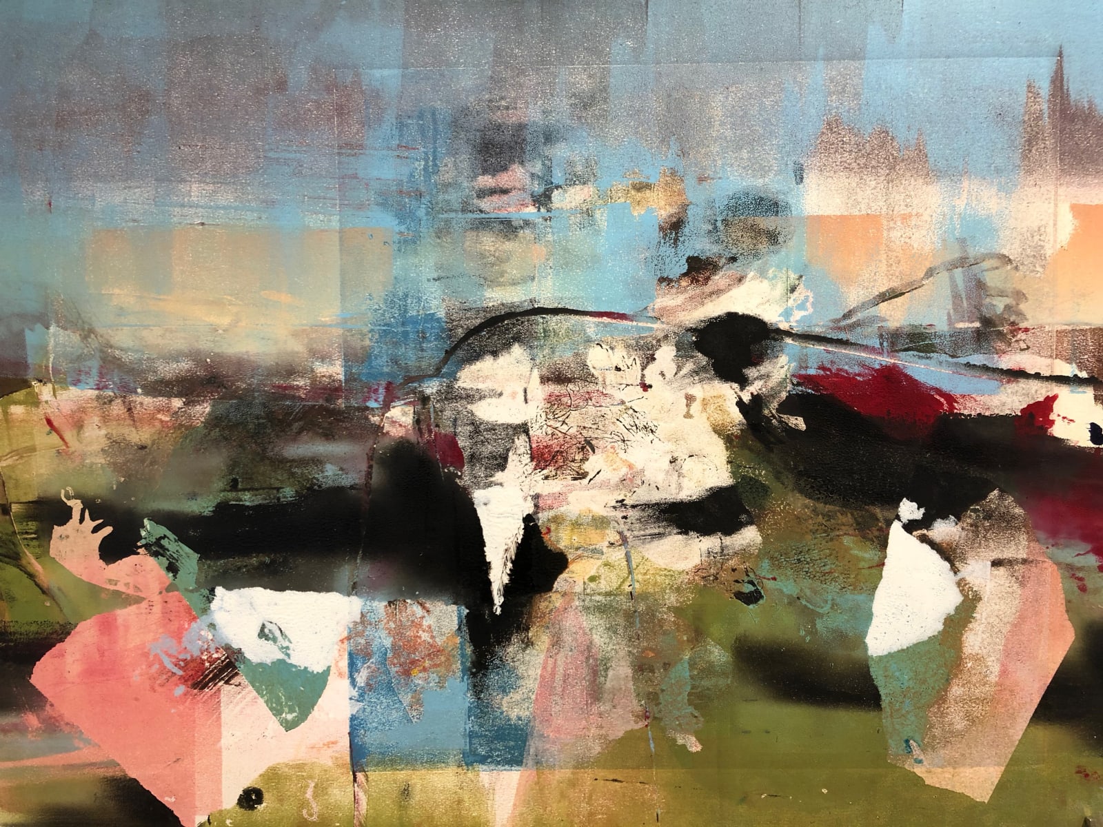 JASON MAYER, PALETTE SCAPE WITH SNOWFLAKE, 2019