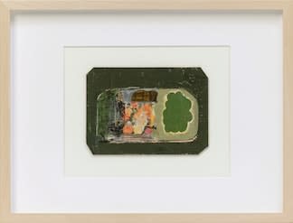 MARYANN PULS, Rounded Shape on Dark Green Background, 2023