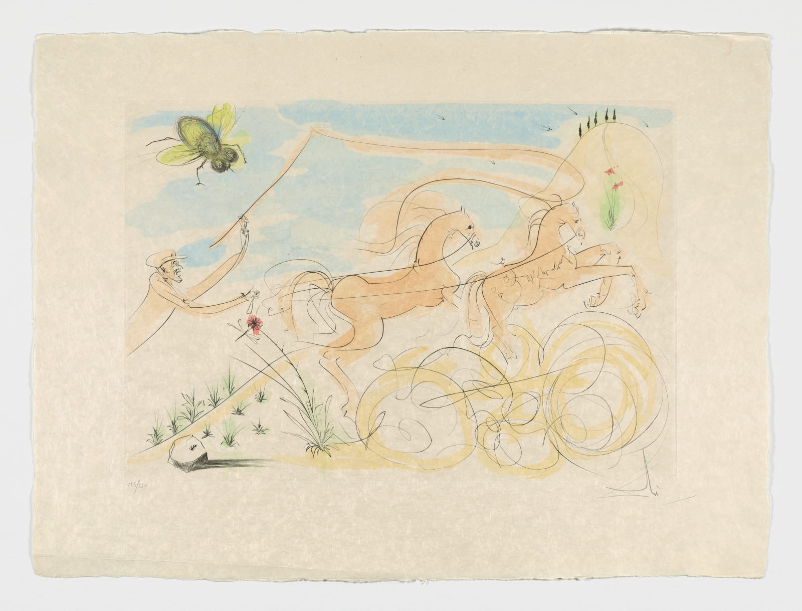 Salvador Dali, Le Coche et la Mouche (Le Bestiaire de la Fontaine), 1974