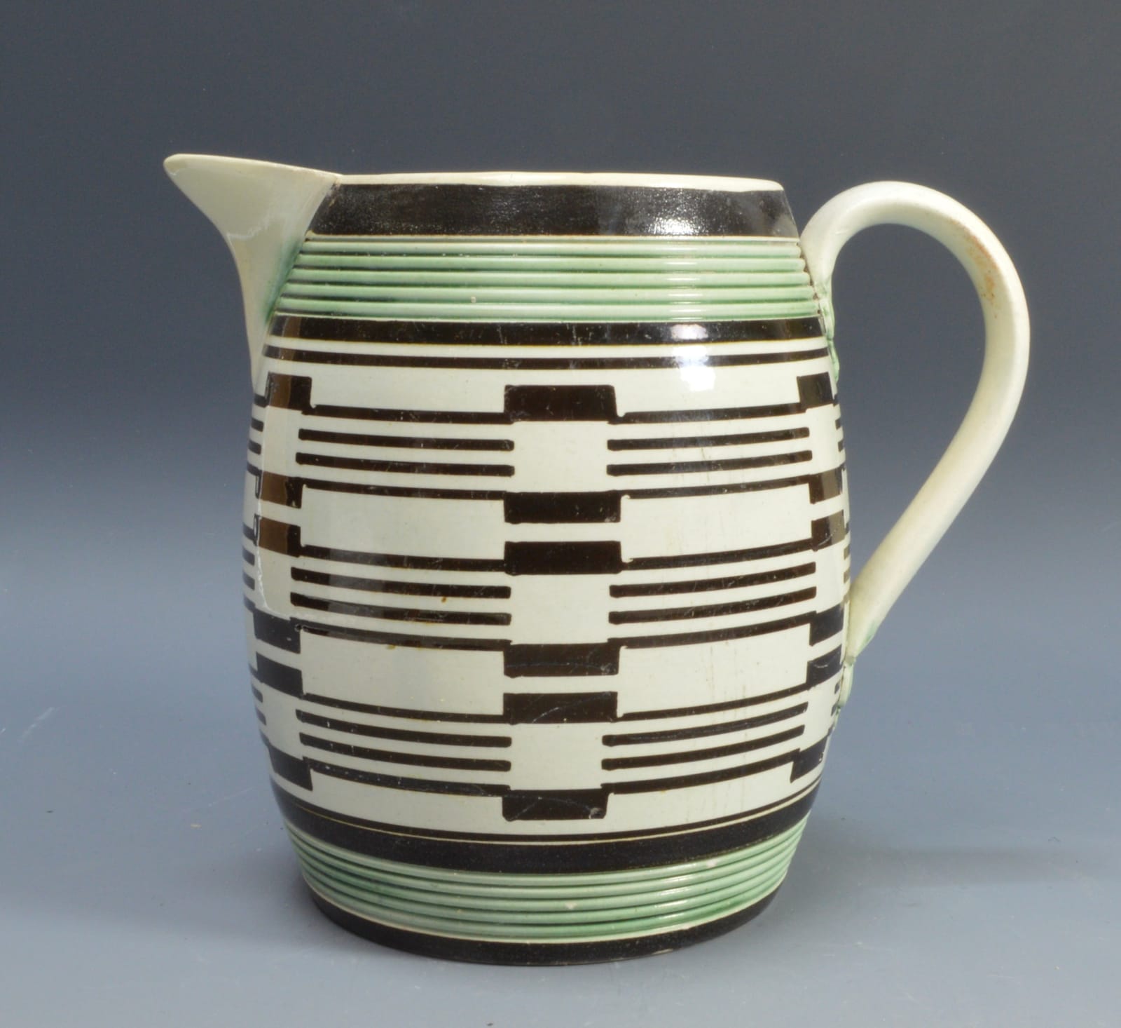 Unknown, Mochaware Jug with inlaid slip, 1820