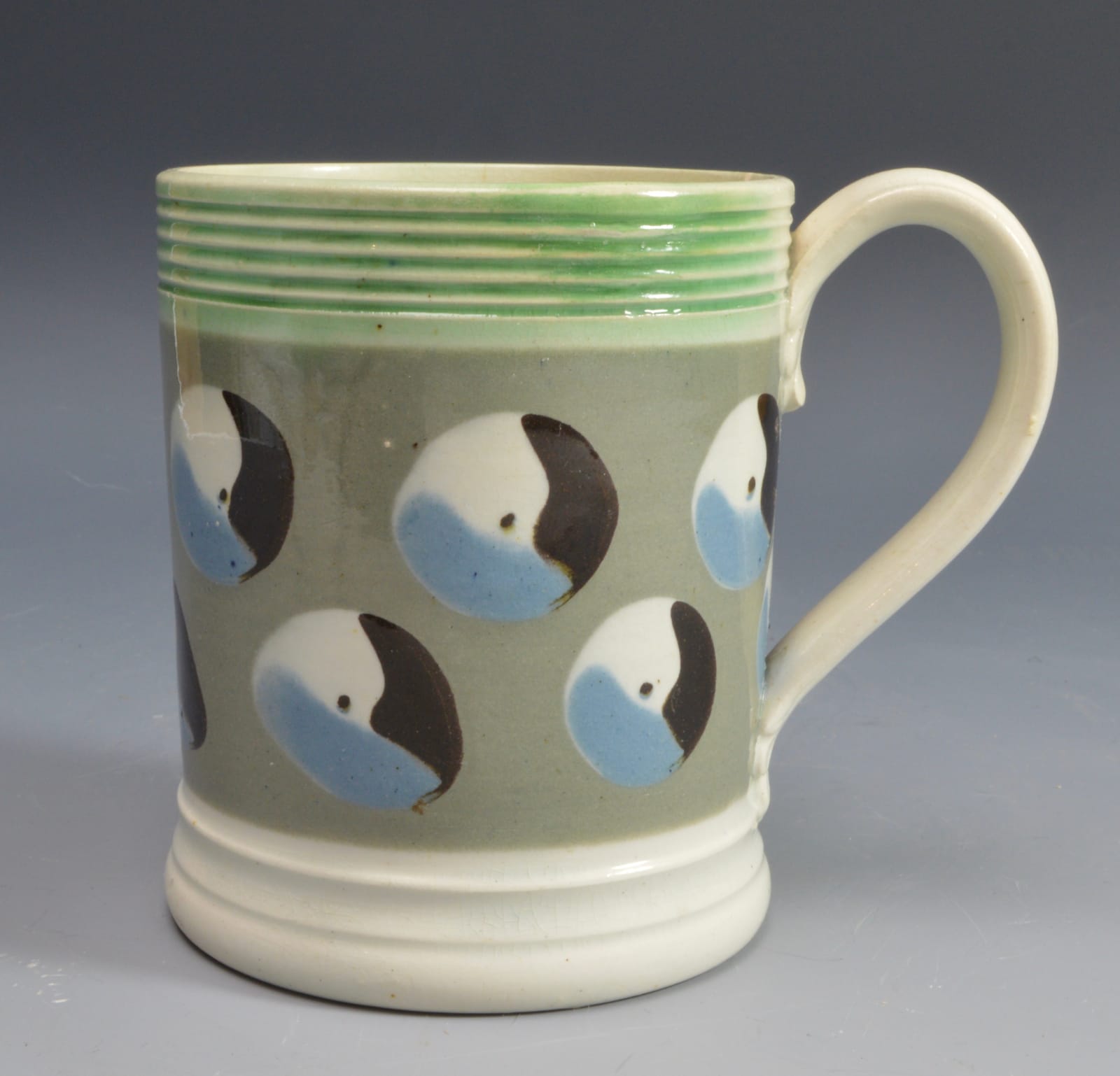 Unknown, Mochaware Mug with cats eye decoration, 1820
